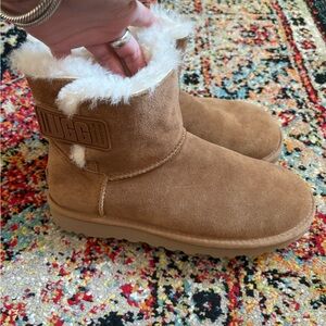 UGG Chestnut Shearling-Lined Boots